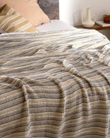 Indigo Blue Queen Size Bedspread Coverlet - TryAladdin
