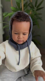 Indigo corded Knit Balaclava - Snug & Warm for Winter - TryAladdin