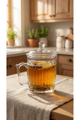 Inova Home Decor Premium Single Serve Glass Herbal Tea Mug with Lid - 385ml - TryAladdin