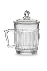 Inova Home Decor Premium Single Serve Glass Herbal Tea Mug with Lid - 385ml - TryAladdin