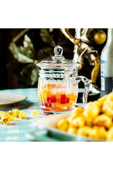 Inova Home Decor Premium Single Serve Glass Herbal Tea Mug with Lid - 385ml - TryAladdin