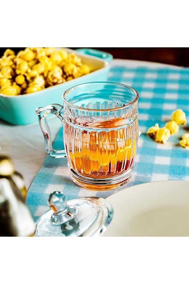 Inova Home Decor Premium Single Serve Glass Herbal Tea Mug with Lid - 385ml - TryAladdin
