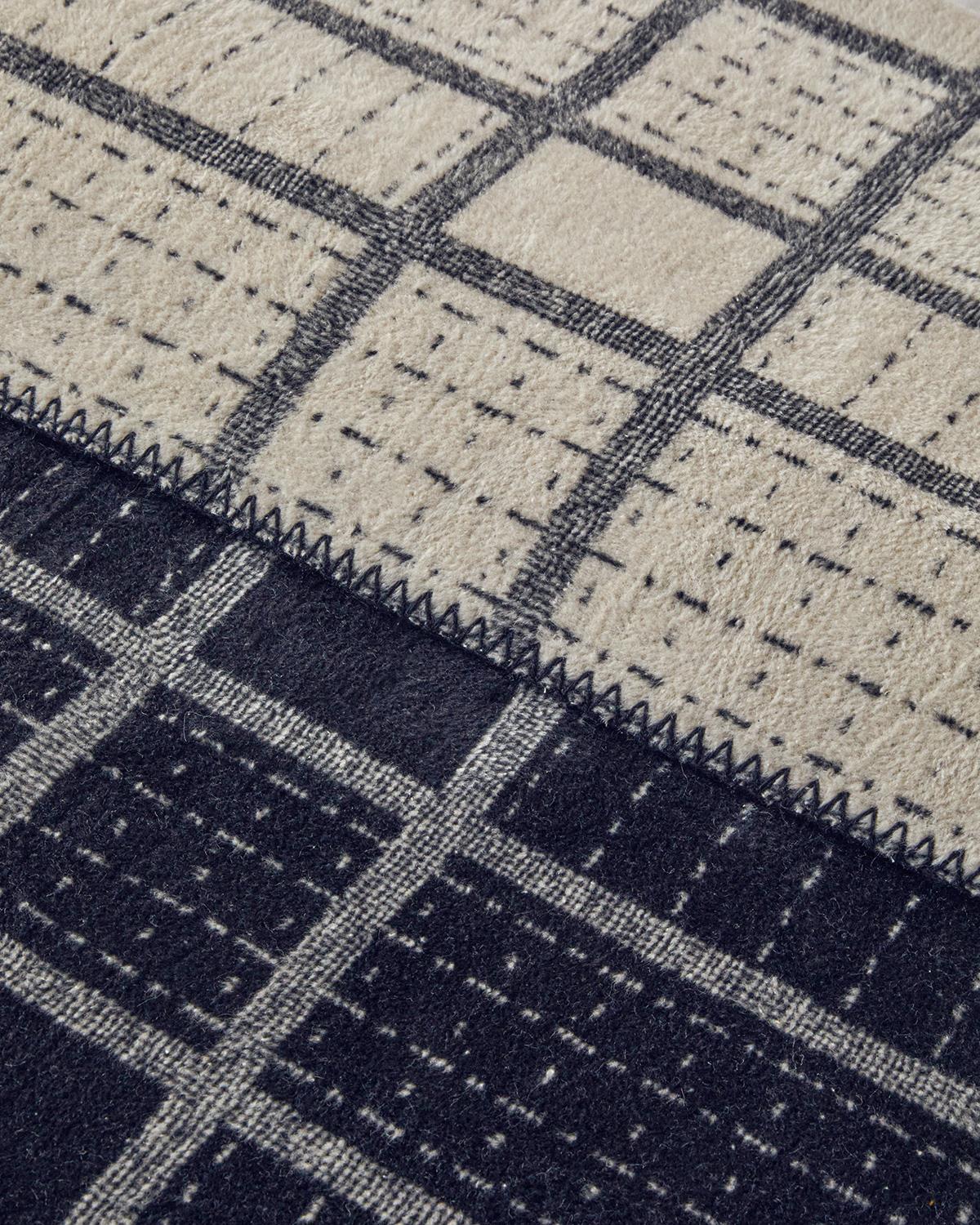 Premium Black Striped Cotton Blanket - Single Bed Comfort