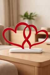 Intertwined Red Hearts Decorative Stand - Perfect Gift - TryAladdin