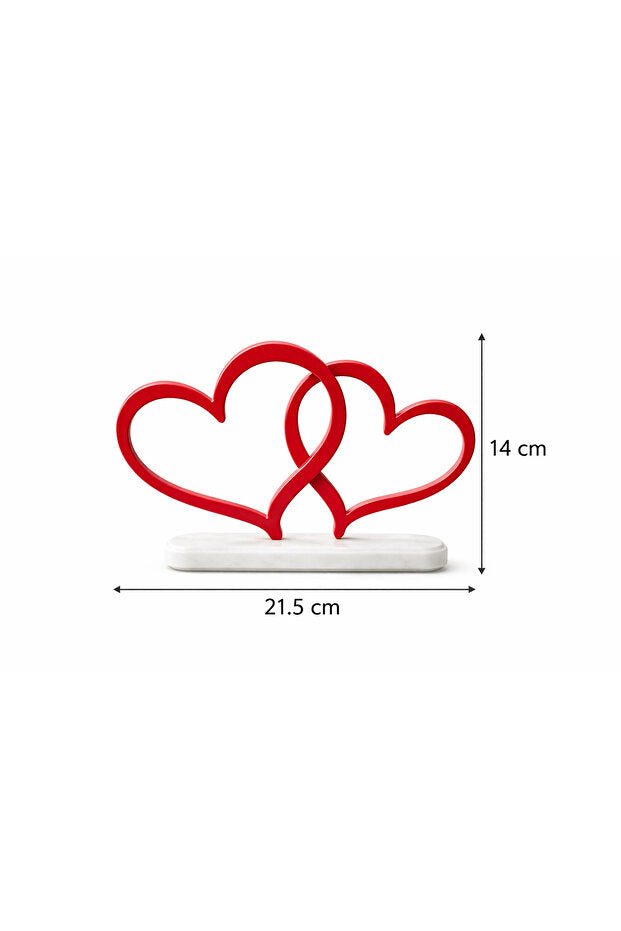 Intertwined Red Hearts Decorative Stand - Perfect Gift - TryAladdin