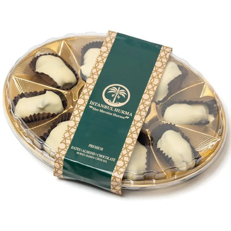 Istanbul Hurma Premium White Chocolate Covered Almond Dates - TryAladdin