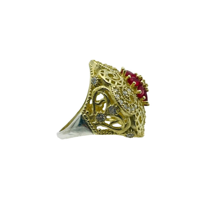 Istanbul Jewelry | Ruby Turkish Design Vintage Handmade Silver Ring