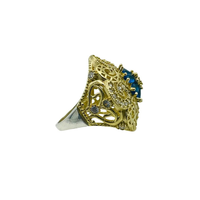 Istanbul Jewelry | Sapphire Vintage Handmade Silver Ring