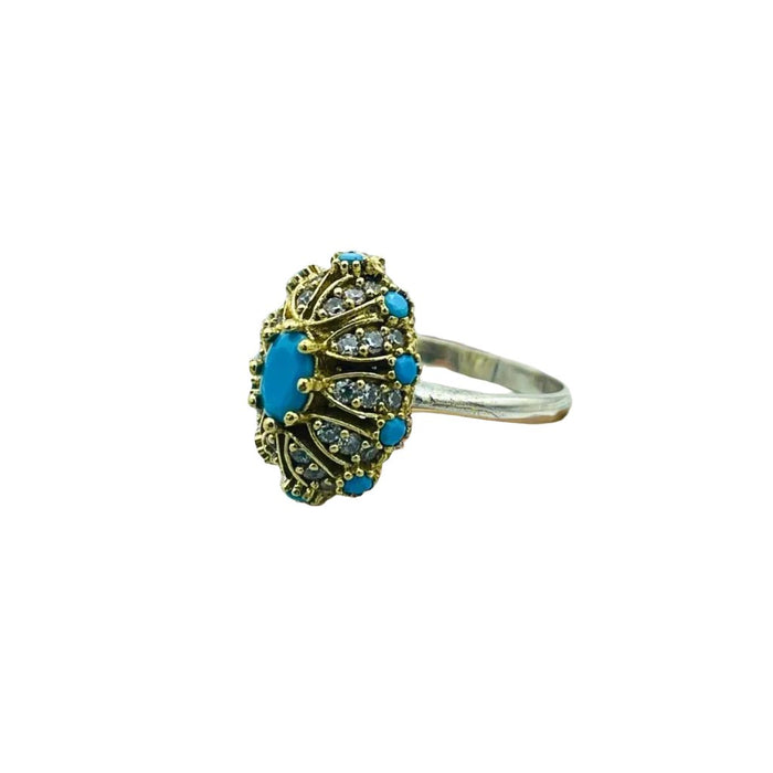 Istanbul Jewelry | Turquoise Ottoman Style Handmade Silver Ring