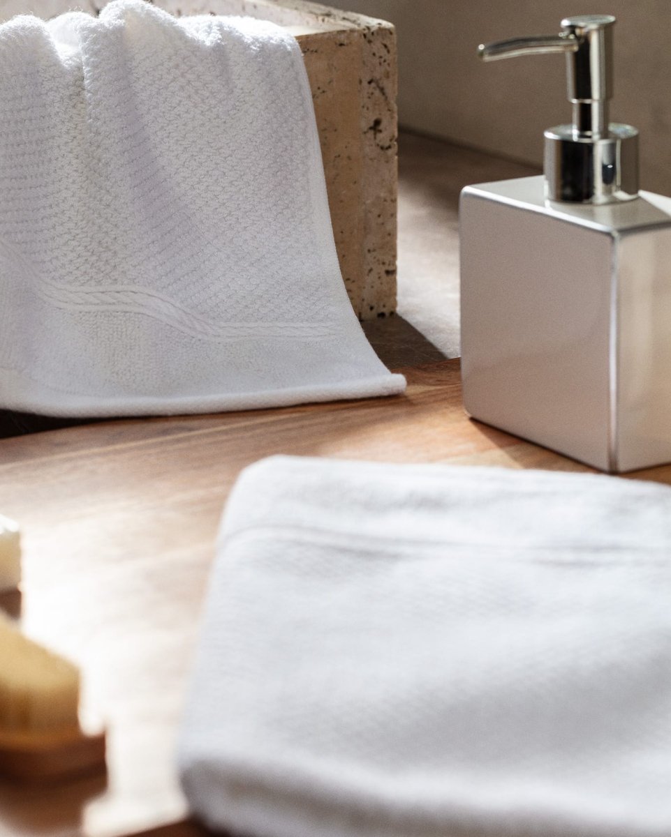 Jacquard 100% Cotton Hand Towel Set - 2 Pack, Soft & Absorbent - TryAladdin