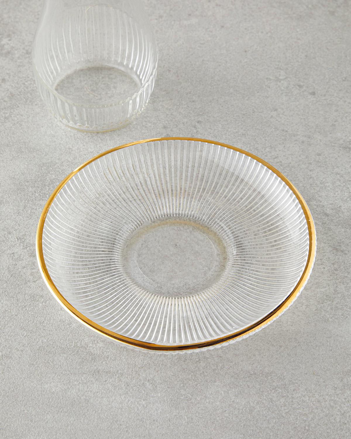 Elegant 12 Piece 6 Serving Gold Accent Tea Set
