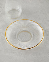 Elegant 12 Piece 6 Serving Gold Accent Tea Set