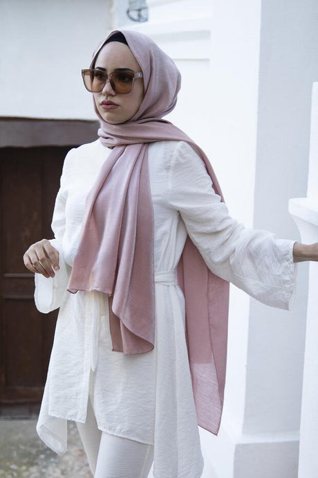 Janjan Rose Pink Shawl Lightweight & Elegant - TryAladdin