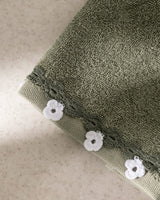 Jeanne 100% Cotton Hand Towel Set of 2 with Crochet Trim - TryAladdin