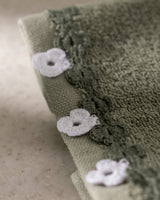 Jeanne 100% Cotton Hand Towel Set of 2 with Crochet Trim - TryAladdin