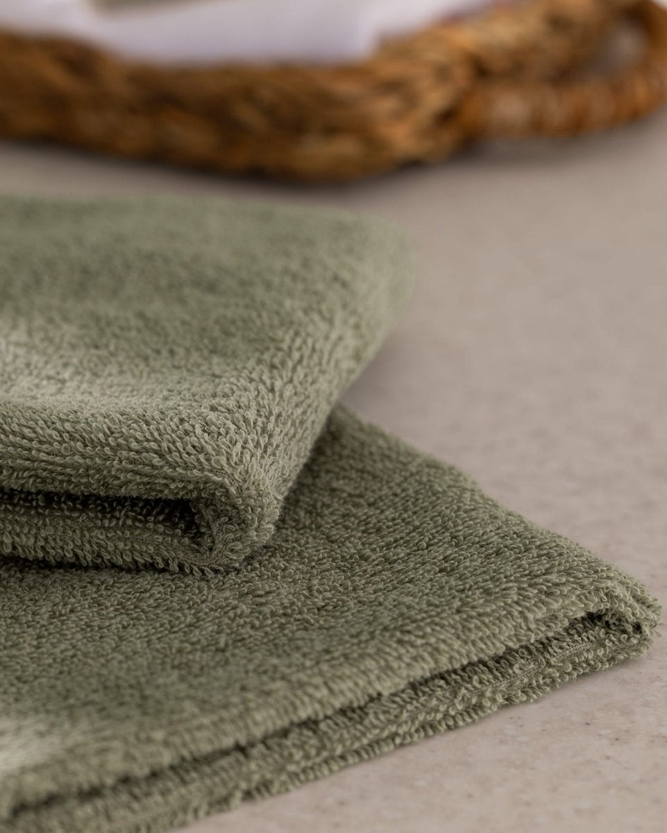 Jeanne 100% Cotton Hand Towel Set of 2 with Crochet Trim - TryAladdin