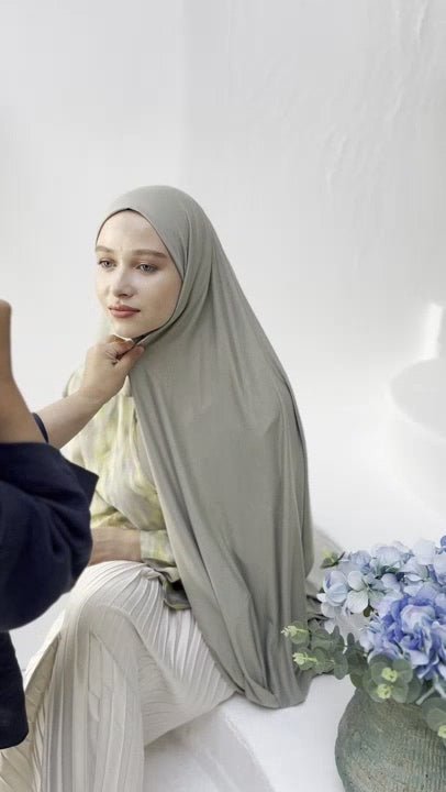 Jersey Shawl - Pale Green, Soft & Flexible - TryAladdin