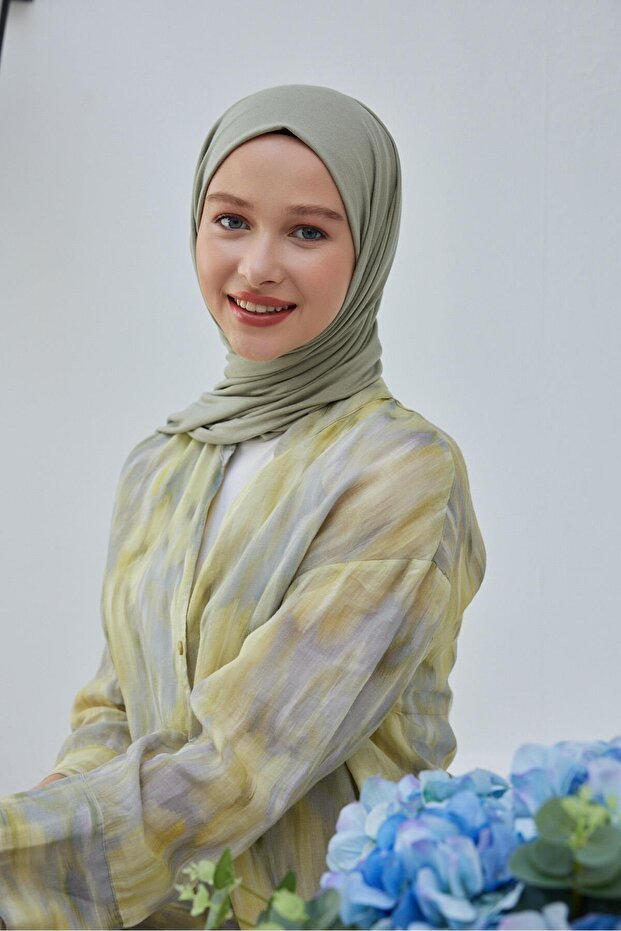 Jersey Shawl - Pale Green, Soft & Flexible - TryAladdin