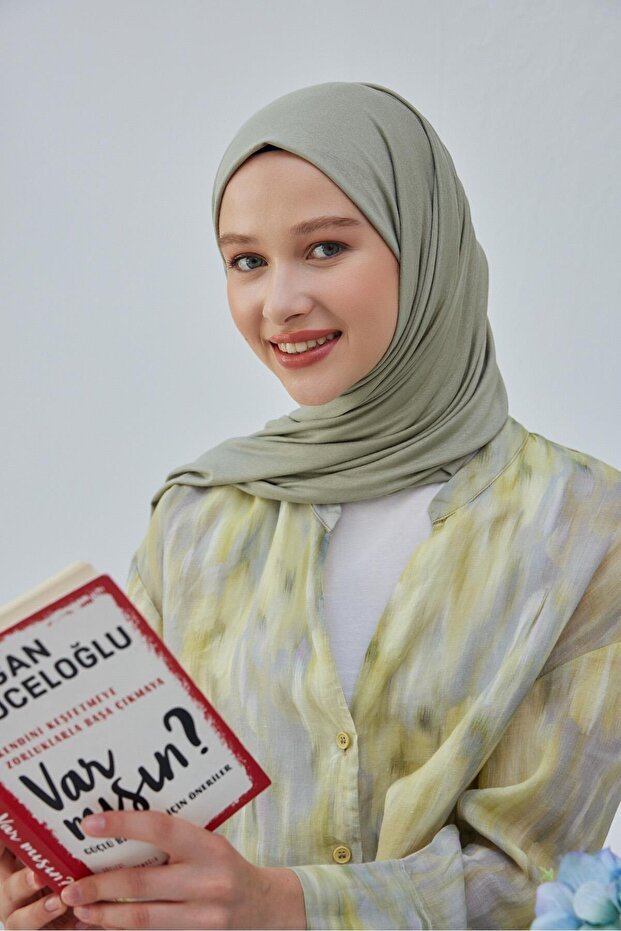 Jersey Shawl - Pale Green, Soft & Flexible - TryAladdin