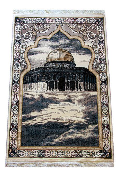 Jerusalem Patterned Luxury Dowry Carpet Type Woven Prayer Rug - TryAladdin