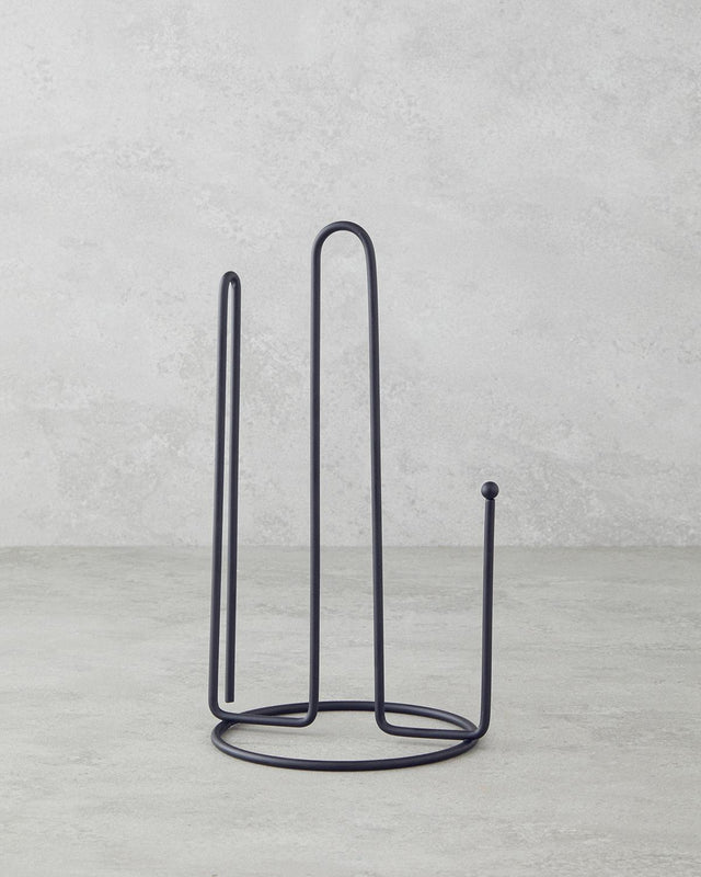 Professional Grade Metal Paper Towel Holder Black Kitchen Accessory
