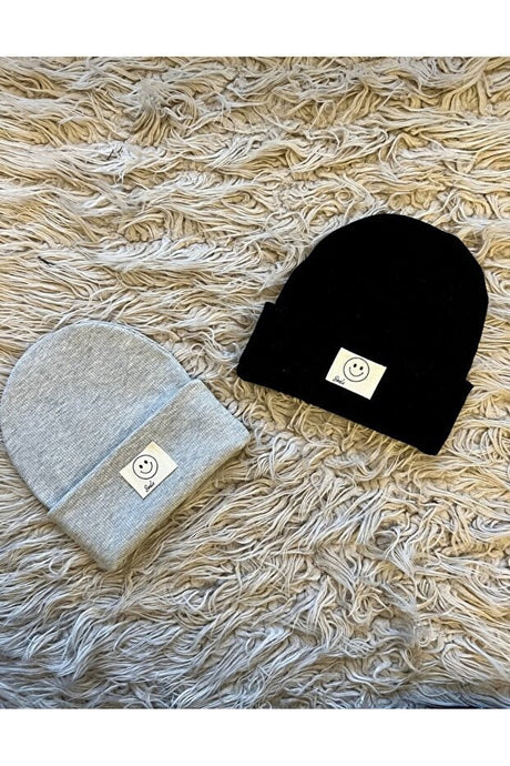 Junior Smile cotton Beanies - 2 - Pack - TryAladdin