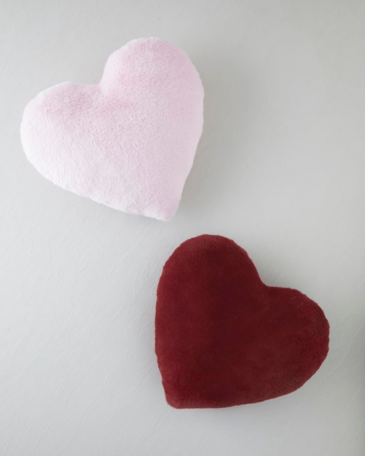 Premium Plush Heart Decorative Cushion Burgundy