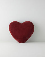 Premium Plush Heart Decorative Cushion Burgundy