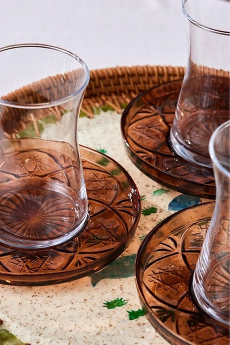 Karaca Amberia Premium Turkish Tea Set for 6 - 12 - Piece Collection - TryAladdin