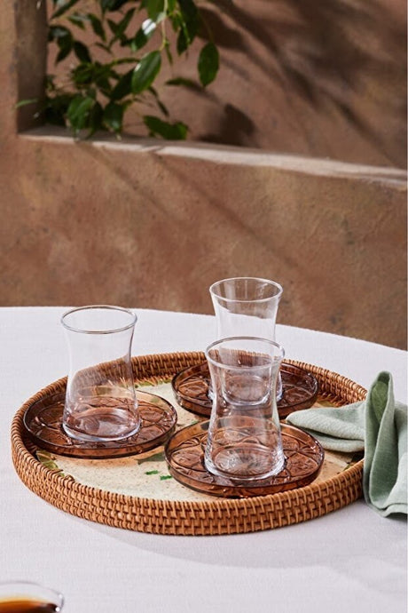 Karaca Amberia Premium Turkish Tea Set for 6 - 12 - Piece Collection - TryAladdin