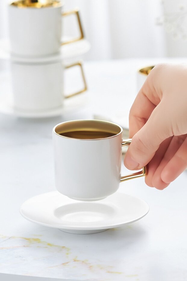 Karaca Amur Premium Turkish Coffee Cup Set - 6 Piece, 110ml - TryAladdin