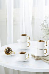 Karaca Amur Premium Turkish Coffee Cup Set - 6 Piece, 110ml - TryAladdin