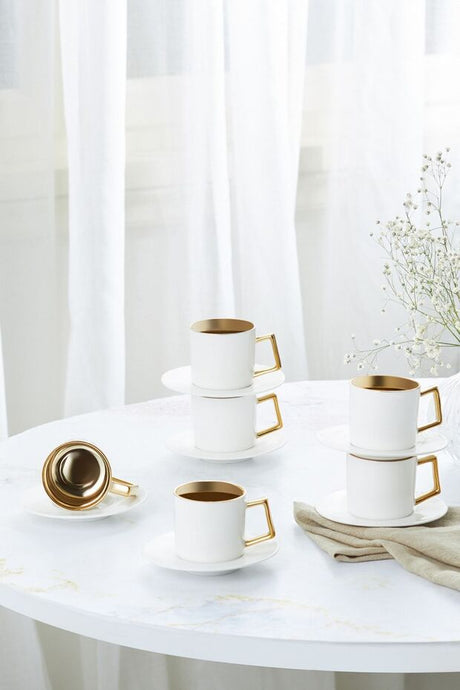 Karaca Amur Premium Turkish Coffee Cup Set - 6 Piece, 110ml - TryAladdin