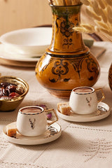 Karaca Aries Premium Turkish Coffee Cup Set - 2 Cups x 100ml - TryAladdin