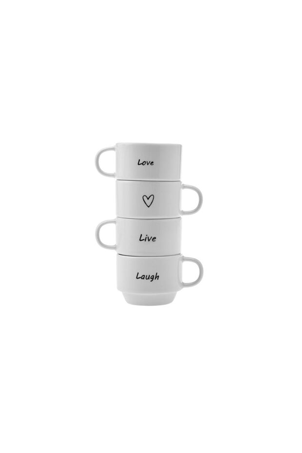 Karaca Artisan 4 - Person Espresso Coffee Set - 4x 100ml Capacity - TryAladdin