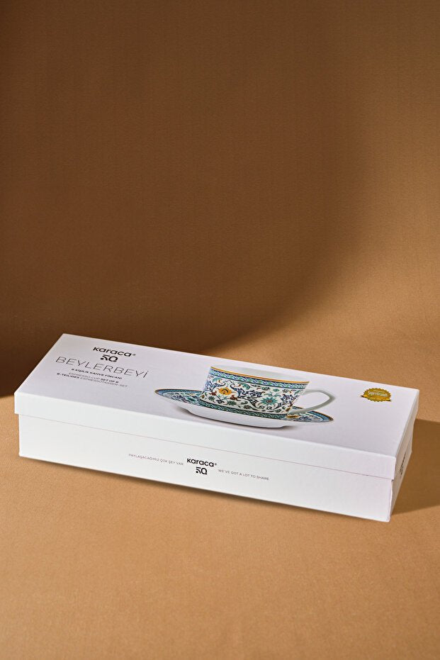 Karaca Beylerbeyi Premium Turkish Coffee Cup Set - 6 Pieces x 80ml - TryAladdin