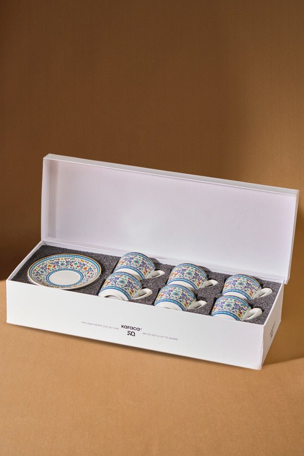 Karaca Beylerbeyi Premium Turkish Coffee Cup Set - 6 Pieces x 80ml - TryAladdin