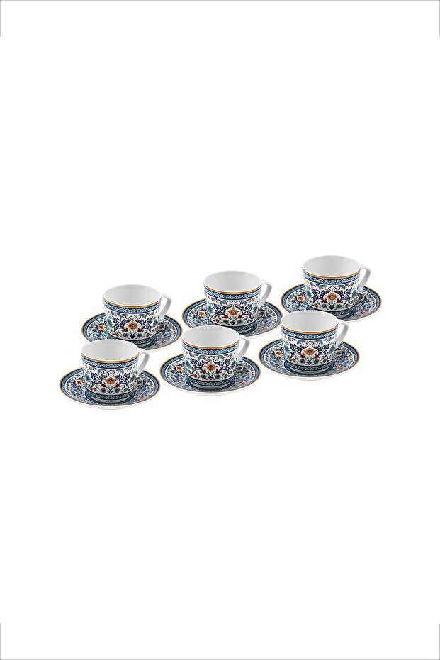 Karaca Beylerbeyi Premium Turkish Coffee Cup Set - 6 Pieces x 80ml - TryAladdin