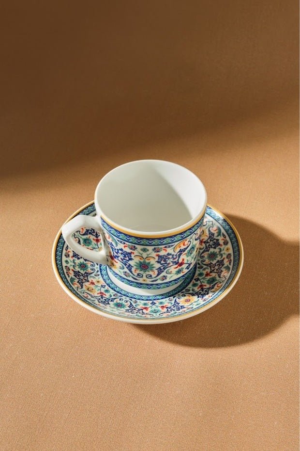 Karaca Beylerbeyi Premium Turkish Coffee Cup Set - 6 Pieces x 80ml - TryAladdin