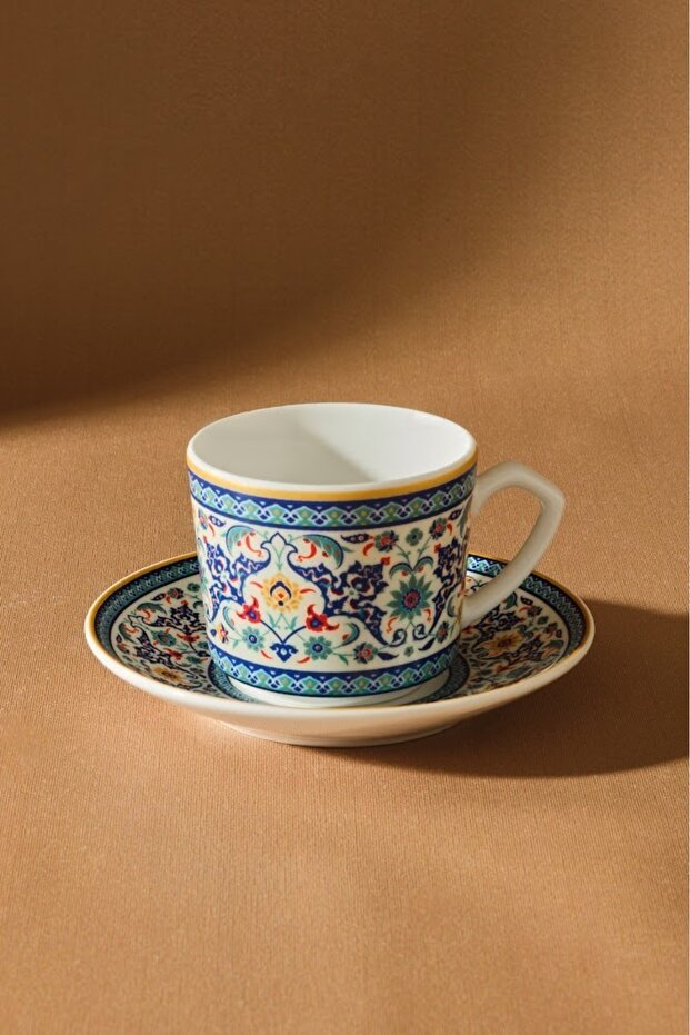 Karaca Beylerbeyi Premium Turkish Coffee Cup Set - 6 Pieces x 80ml - TryAladdin