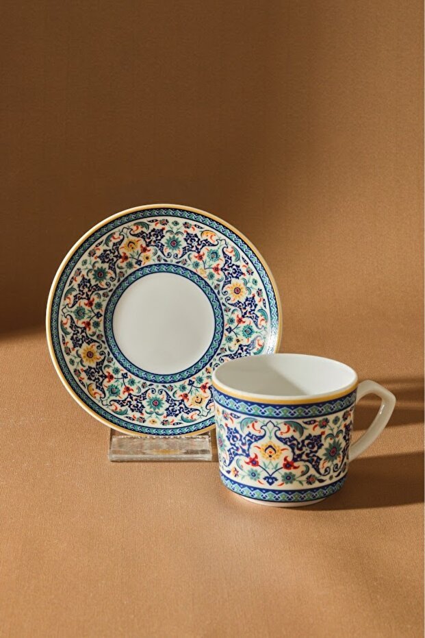 Karaca Beylerbeyi Premium Turkish Coffee Cup Set - 6 Pieces x 80ml - TryAladdin