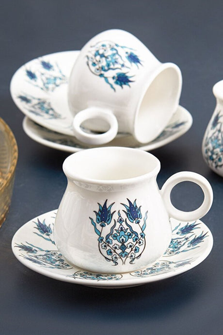 Karaca Bursa Premium Turkish Coffee Cup Set - 6 Piece - 90ml - TryAladdin