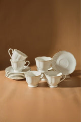 Karaca Can Design 6 - Person Traditional Turkish Coffee Cup Set - 90ml - TryAladdin