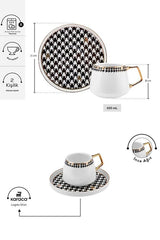 Karaca Elegant Crow's Foot Turkish Coffee Cup Set - 2 - Piece Set - 100ml - TryAladdin