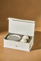 Karaca Elegant Crow's Foot Turkish Coffee Cup Set - 2 - Piece Set - 100ml - TryAladdin