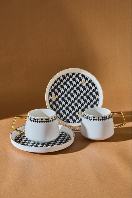 Karaca Elegant Crow's Foot Turkish Coffee Cup Set - 2 - Piece Set - 100ml - TryAladdin