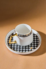 Karaca Elegant Crow's Foot Turkish Coffee Cup Set - 2 - Piece Set - 100ml - TryAladdin