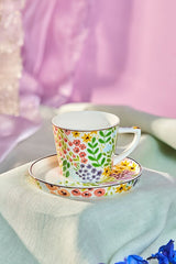 Karaca Fiore Premium Turkish Coffee Cup & Saucer Set - 105ml - TryAladdin