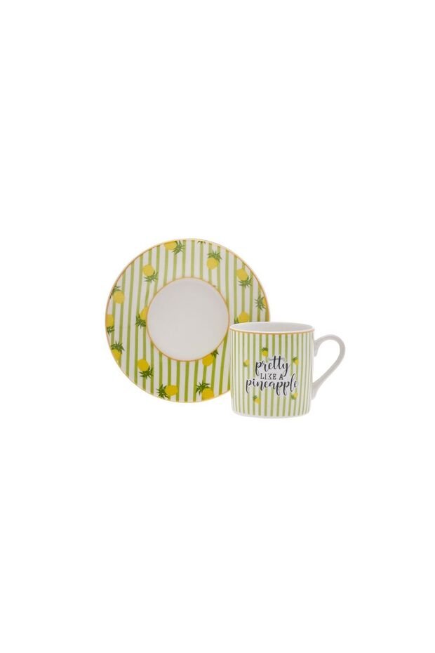 Karaca Fruitee Professional Ceramic Turkish Coffee Cup Set - 6x90ml - TryAladdin