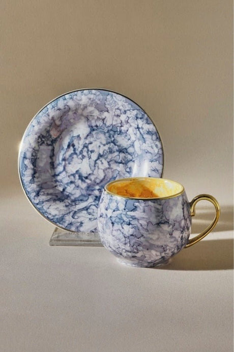 Karaca Gloss Double Porcelain Coffee Cup Set - 2 Piece, 150ml - TryAladdin